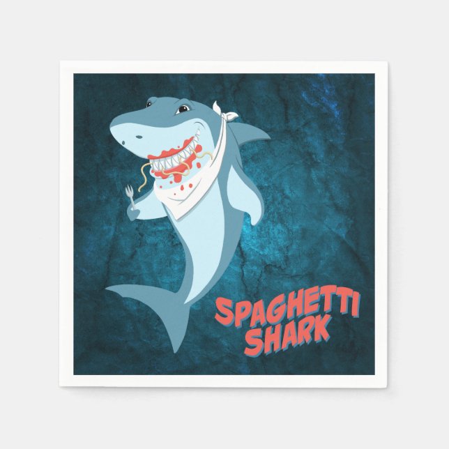 Spaghetti Shark Napkins (Front)