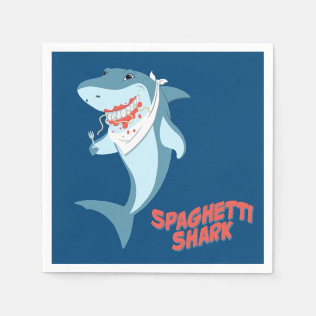 Spaghetti Shark Napkins (Front)