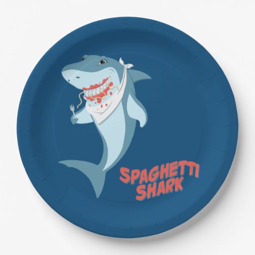 Spaghetti Shark Paper Plates