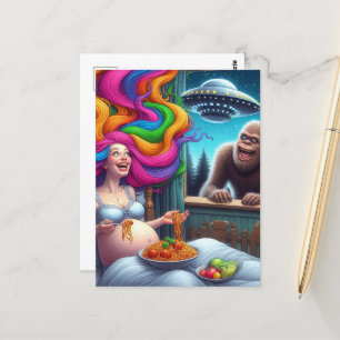 Spaghetti So Yummy I Have No Clue What is Outside  Postcard