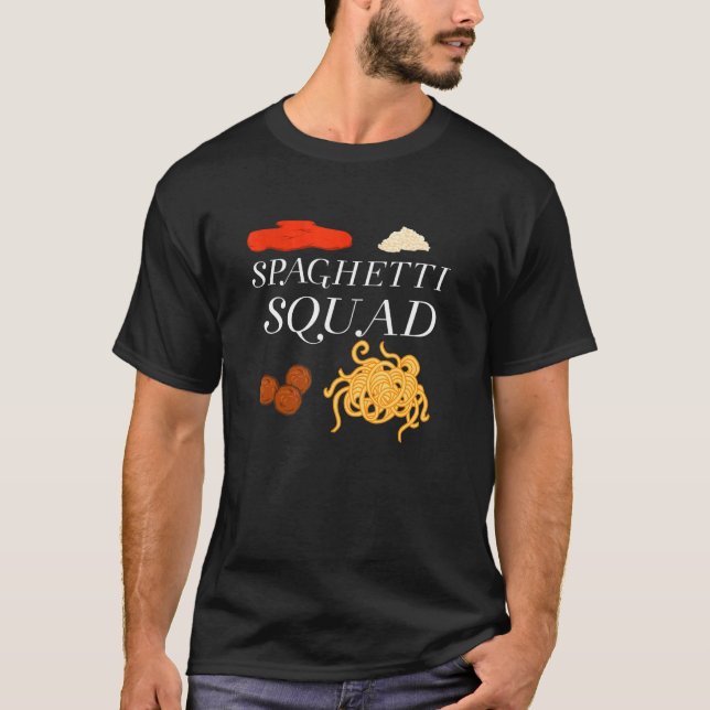 Spaghetti Squad Pasta  Italian Food Noodles T-Shirt (Front)