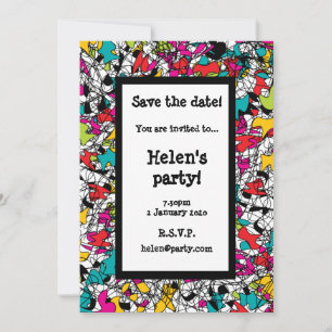 Spaghetti Tangle Save The Date Card