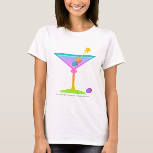 Spaghetti Tank Top T_shirt _ Rainbow Martini