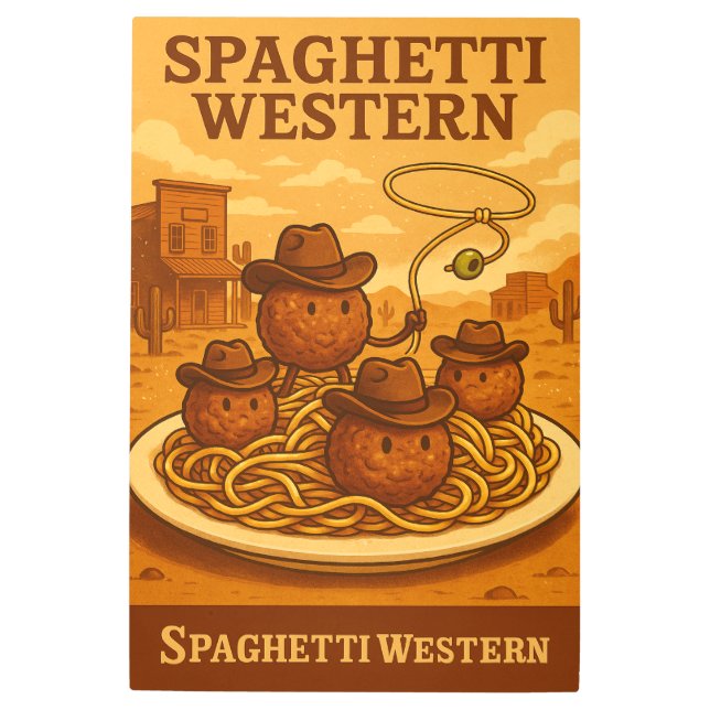 Spaghetti Western Metal Print (Front)