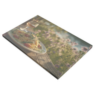 Spaghetti with Asparagus Tips by a Riverbank Gallery Wrap