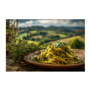 Spaghetti with Fresh Herbs Acrylic Print
