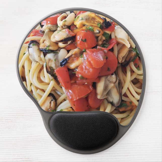 Spaghetti with Mussels Tomatoes Food Mouse pad  (Front)
