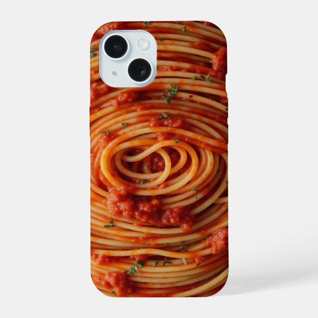 Spaghetti with Tomato Sauce Iphone Case (Back)