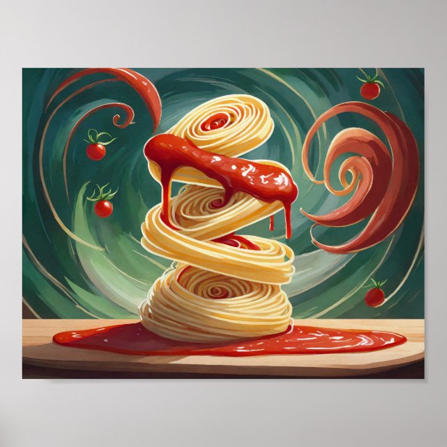 spaghetti with tomato sauce poster (Front)