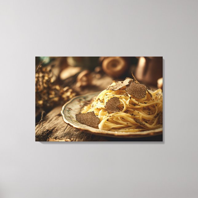 Spaghetti with Truffle Butter Canvas Print (Front)