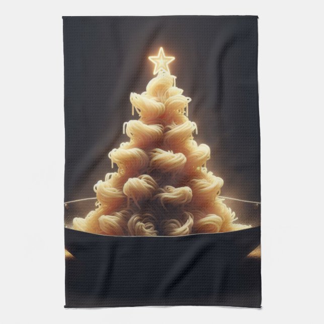 Spaghetti Wonderland Kitchen Towel (Vertical)