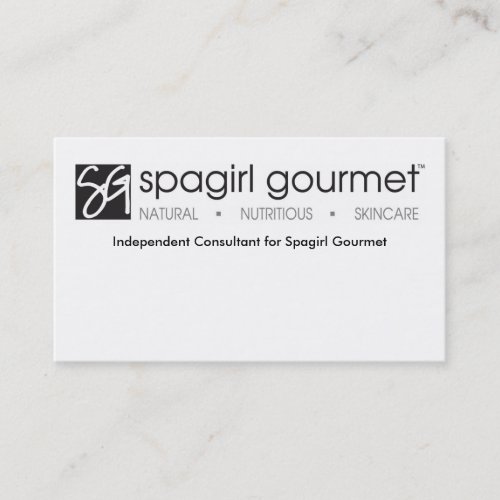 Spagirl Gourmet Business Card