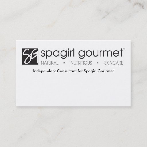 Customizable Spagirl Gourmet Business Card