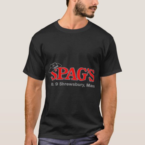SPAGS Rte 9 Shrewsbury Massachusetts Vintage Town T_Shirt
