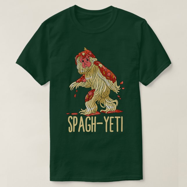 SpagYeti Spaghetti Spagyeti Funny Ramen Noodle Pas T-Shirt (Design Front)
