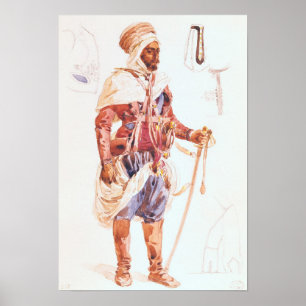 Spahi with his sword, c.1854 poster