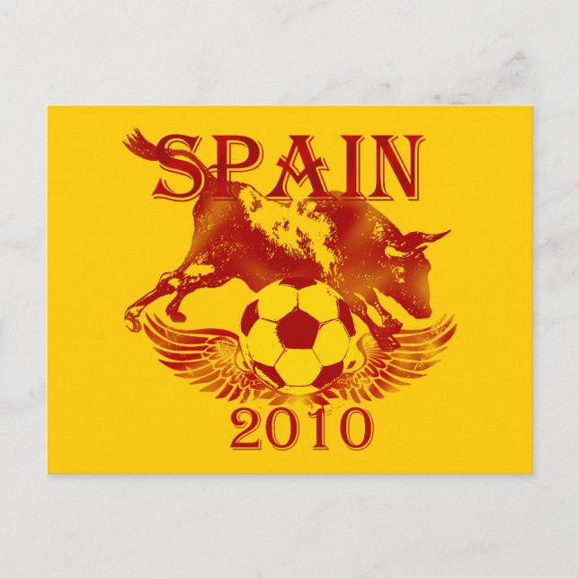 Spain 2010 football lovers futbol España postcard (Front)