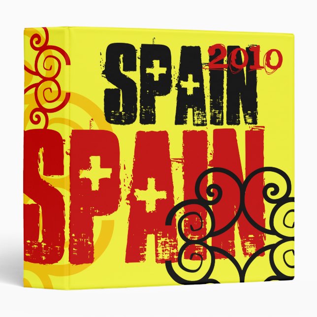 Spain 2010 World Cup Winners 3 Ring Binder (Front/Spine)