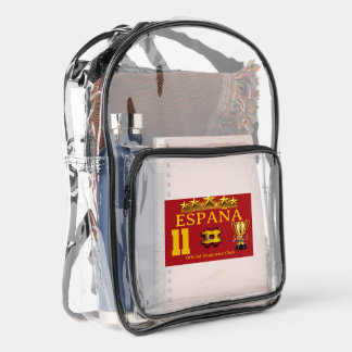 Spain 2026 Global Games: Gold Trophy & Jersey 11 | Clear Backpack