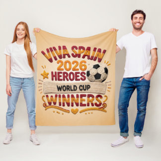 Spain 2026 World Cup Winners Fleece Blanket