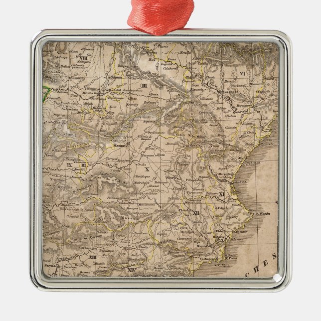 Spain and Portugal 20 Metal Ornament (Front)