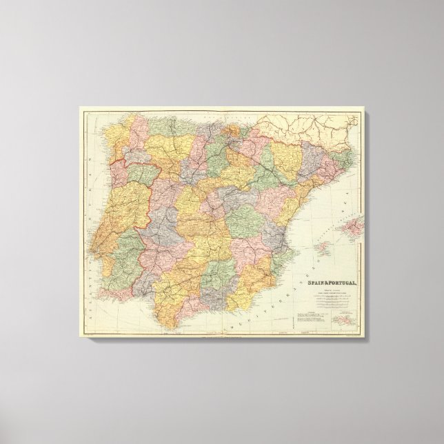 Spain and Portugal 2 Canvas Print (Front)
