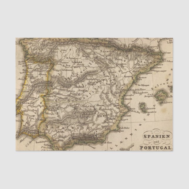 Spain and Portugal 8 Tissue Paper (Front)