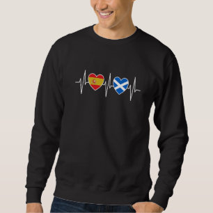 Spain And Scotland Scottish Flag Flags Premium Sweatshirt
