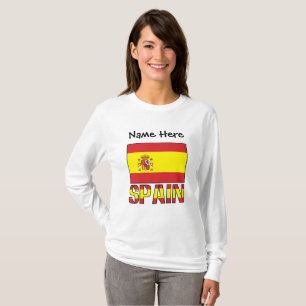 Spain and Spanish Flag Personalized Women's T-Shirt