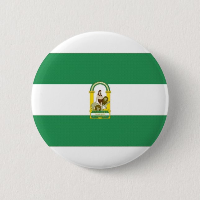 Spain Andalucia Flag Button (Front)