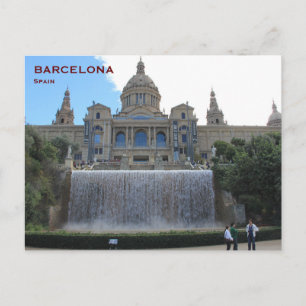 Spain Barcelona Vintage Travel Tourism Add Postcar Postcard