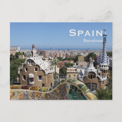 Spain Barcelona Vintage Travel Tourism Add Postcard