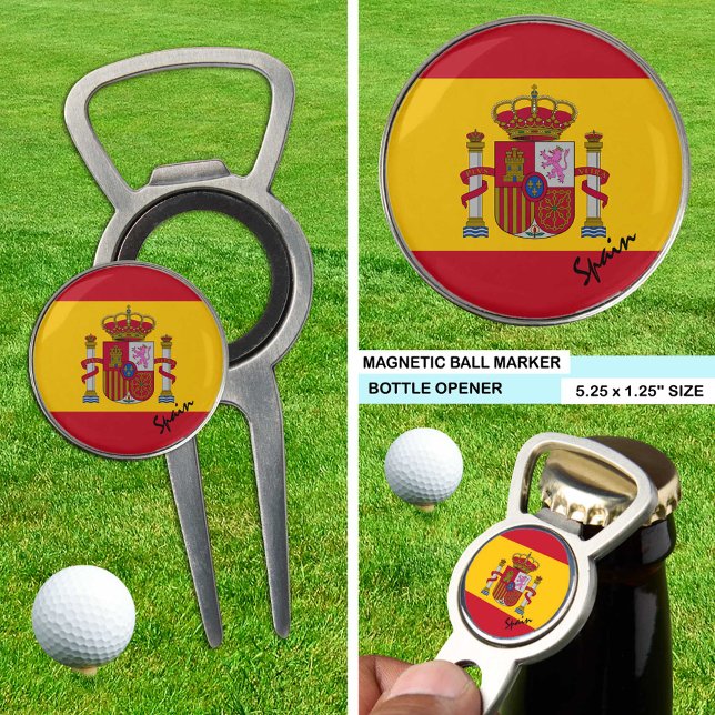 Spain bottle opener, golf marker, Spanish Flag Divot Tool (Creator Uploaded)
