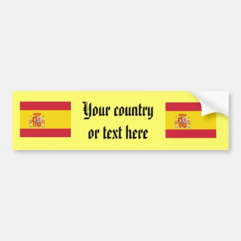 Spain Bumper Sticker by Shirtuosity at Zazzle