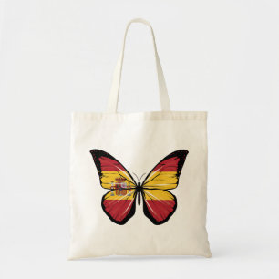 Spain Butterfly Flag Tote Bag