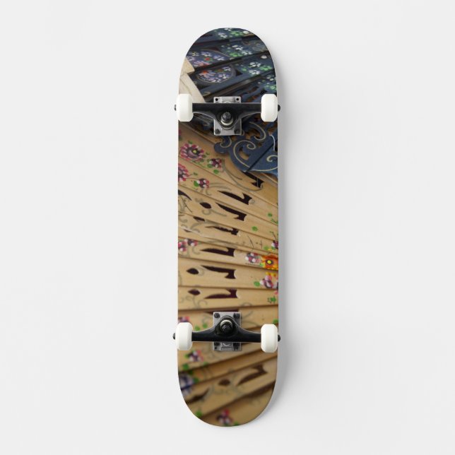 Spain, Cadiz Province, Seville. Historic Santa Skateboard Deck (Front)