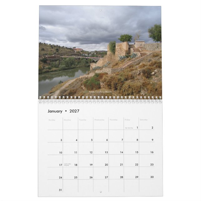 Spain Calendar (Jan 2027)