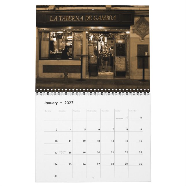 Spain Calendar 2012 (Jan 2027)