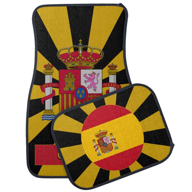Spain Car Floor Mat & Spanish Flag / Patriots (Set)