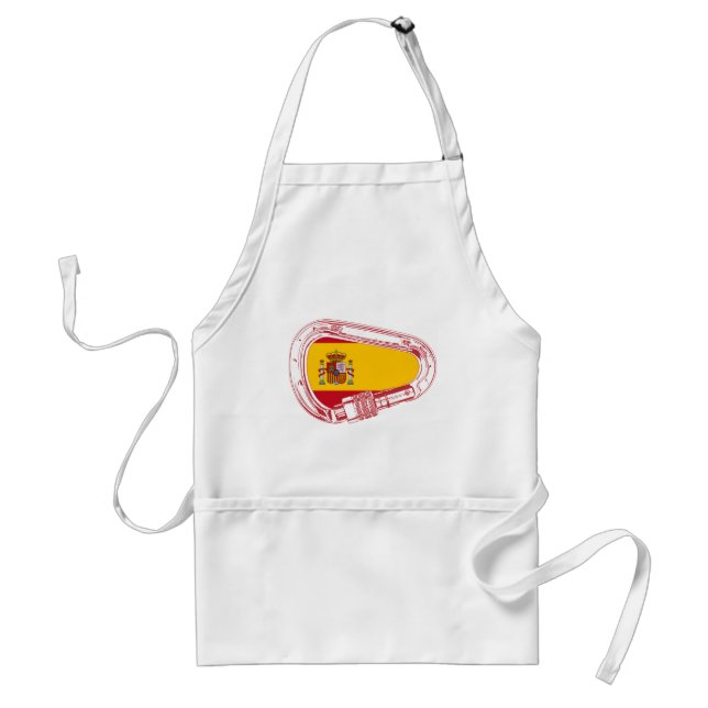 Spain Carabiner Flag Adult Apron (Front)