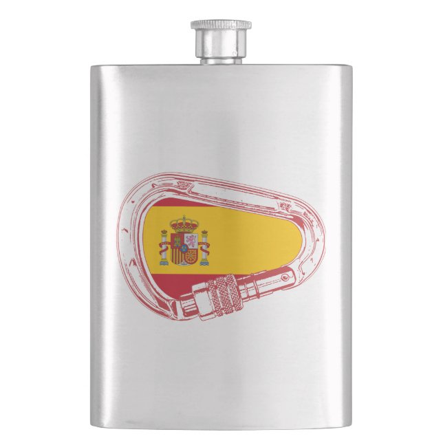Spain Carabiner Flag Flask (Front)