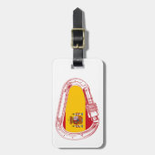 Spain Carabiner Flag Luggage Tag (Front Vertical)