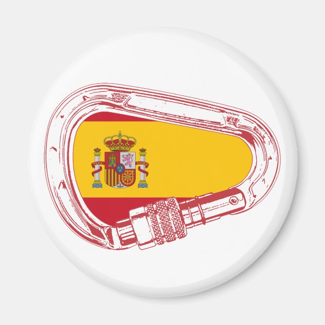 Spain Carabiner Flag Magnet (Front)