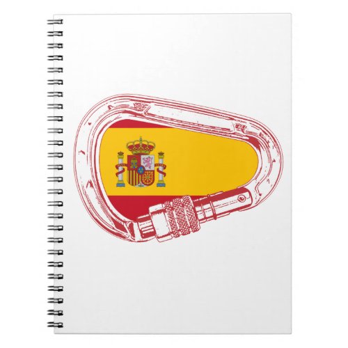 Spain Carabiner Flag Notebook