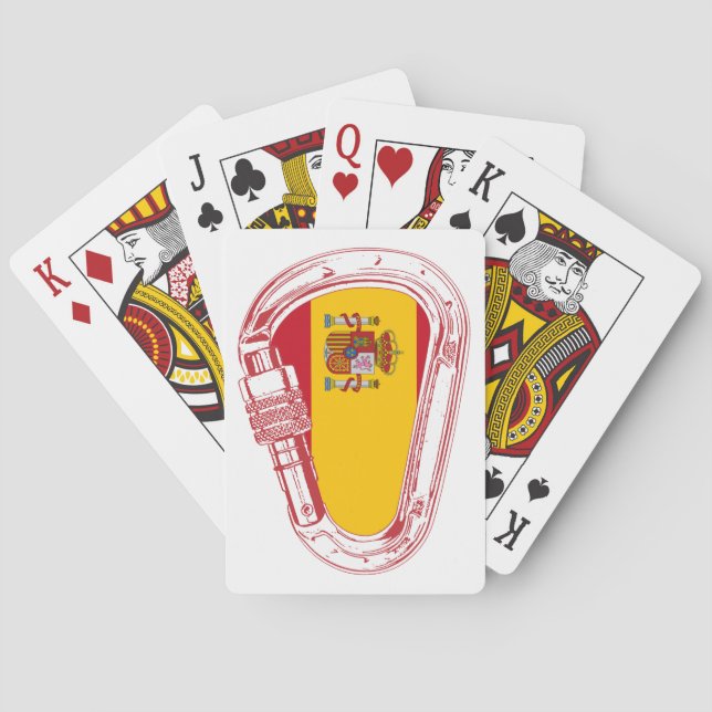 Spain Carabiner Flag Poker Cards (Back)