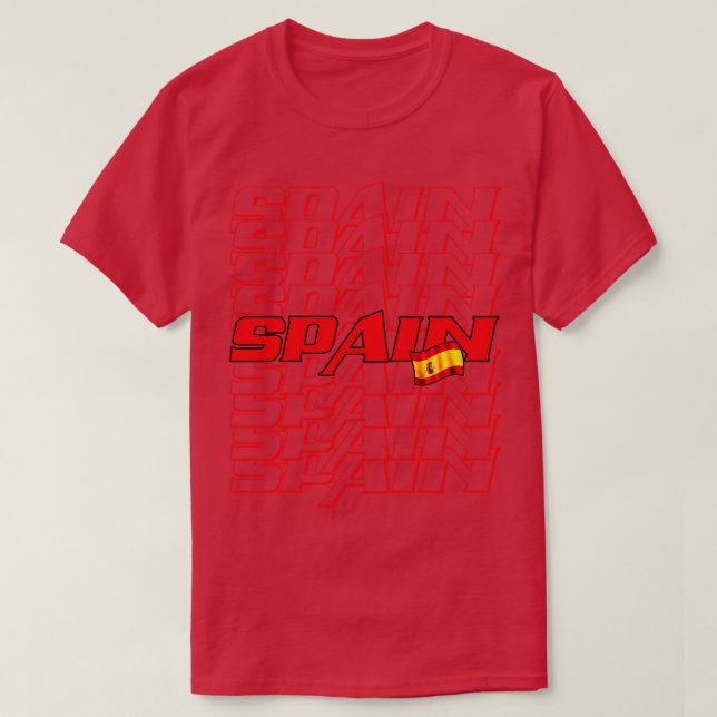 Spain Cascade Text 1 T-Shirt (Design Front)