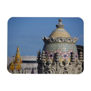 Spain, Catalonia, Barcelona. Barcelona roof top Magnet