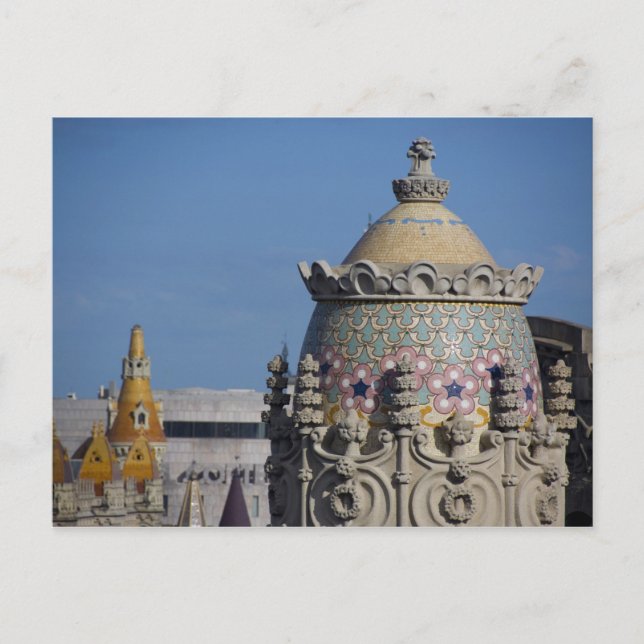 Spain, Catalonia, Barcelona. Barcelona roof top Postcard (Front)