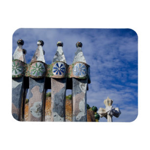 Spain, Catalonia, Barcelona. Casa Batllo (1906). 2 Magnet