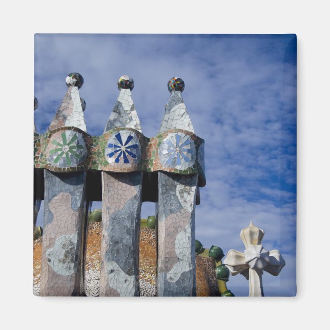 Spain, Catalonia, Barcelona. Casa Batllo (1906). 2 Magnet (Front)